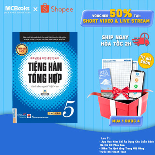 Sách - Giáo trình tiếng Hàn tổng hợp cao cấp 5 - Bản đen trắng Mcbooks