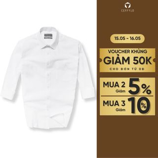 Áo Sơ Mi Nam Dài Tay Trơn Oxford Ceffylo Màu Trắng Thoáng Mát Form Slimfit Thoáng Mát Thấm Hút Mồ Hôi Tốt Thời Trang Nam
