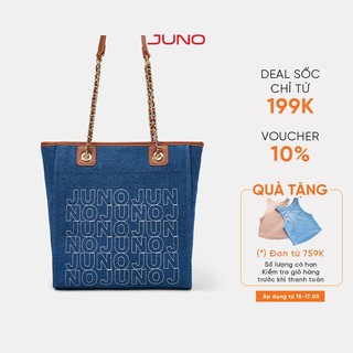 Túi Xách Nữ Thời Trang JUNO Cỡ Trung Tote In Logo Jn TXT305