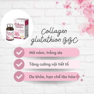 Viên uống trắng da collagen glutathion bbc tăng nội tiết tố nữ, sáng da, giảm thâm mờ nám.