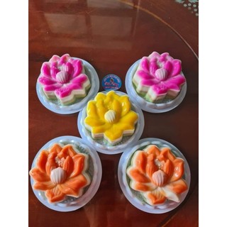 Khuôn thạch 4 ô hình hoa sen 9cm