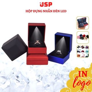 Hộp nhẫn có đèn Led JSP cao cấp nhận in LOGO hộp đựng nhẫn cưới hộp nhẫn đôi trang sức JSP