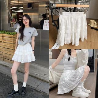 Chân váy ngắn dáng xoè kate hạt có lớp lót quần | 𝐨𝐞𝐧.𝐜𝐥𝐨𝐬𝐞𝐭