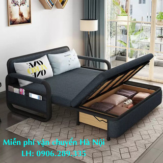 Giường sofa gấp gọn thành ghế sofa-Giường ngủ sofa có ngăn chứa đồ tiện ích-Ghế sofa giường thông minh tặng kèm 2 gối,