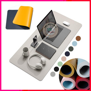 Miếng lót chuột cỡ lớn Da PU 2 mặt, lót bàn làm việc văn phòng decor bàn máy tính kiêm tấm lót bàn phím chống nước