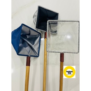 Vợt vải show cá cho hồ cá cảnh, hồ thủy sinh đáy vợt đen , show cá guppy & betta miệng 7cm dài 30cm