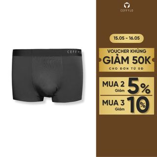 Pack 1 Sịp Đùi Màu Xám Đậm Trơn, Chất Liệu Cotton Co Giãn, Thoáng Mát - CEFFYLO