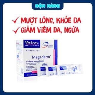  Gel Dinh Dưỡng Virbac Megaderm Giúp Mượt Lông Khỏe Da Và Giảm Ngứa Chó Mèo Gói 4ml 