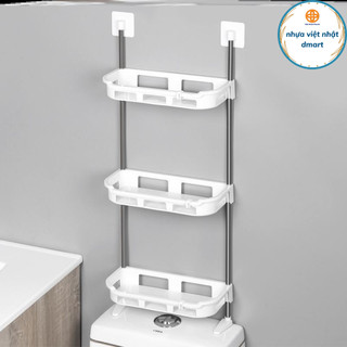 kệ để đồ nhà vệ sinh dán tường, kệ nhựa đựng đồ bồn cầu toilet gọn gàng 3681