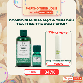  Combo Tea Tree Sữa Rửa Mặt 250ml & Tinh Dầu 10ml Dành Cho Da Mụn The Body Shop