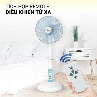 ( 2 BÌNH ẮC QUY)QUẠT SẠC TÍCH ĐIỆN HONJIANDA CÂY ĐIỀU KHIỂN QUẠT 16INH