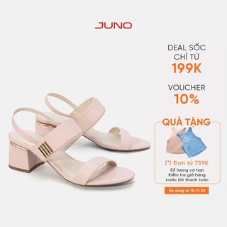 Giày Sandal 5cm Thời Trang JUNO Quai Ngang Khóa Trang Trí SD05064