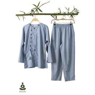 Đồ lam, bộ lam, áo lam đi chùa, bộ đi lễ nữ mềm mại giữ form màu lam,xanh lam - omanda viên minh