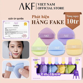 { AKF } Set 5c mút tán kem nền đủ dáng- combo 5c mút dặm phấn mini nhỏ gọn tiện lợi dùng được cả khô và ướt, đàn hồi tốt