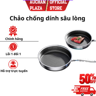 Chảo chống dính sâu lòng vân đá tổ ong RAMLLY 28cm tiện lợi, sang trọng cho mọi gia đình
