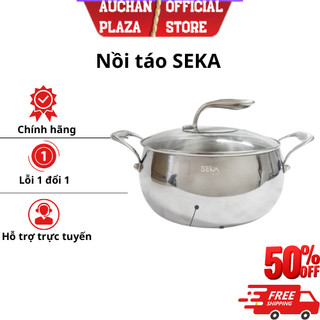 Nồi táo inox SEKA SK6080 nắp kính cường lực đáy 5 lớp, nòi nấu đa năng lên nhiệt cực nhanh sử dụng mọi loại bếp