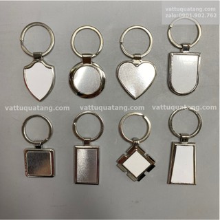 Combo 10 cái Phôi móc khóa kim loại trơn chưa in hình