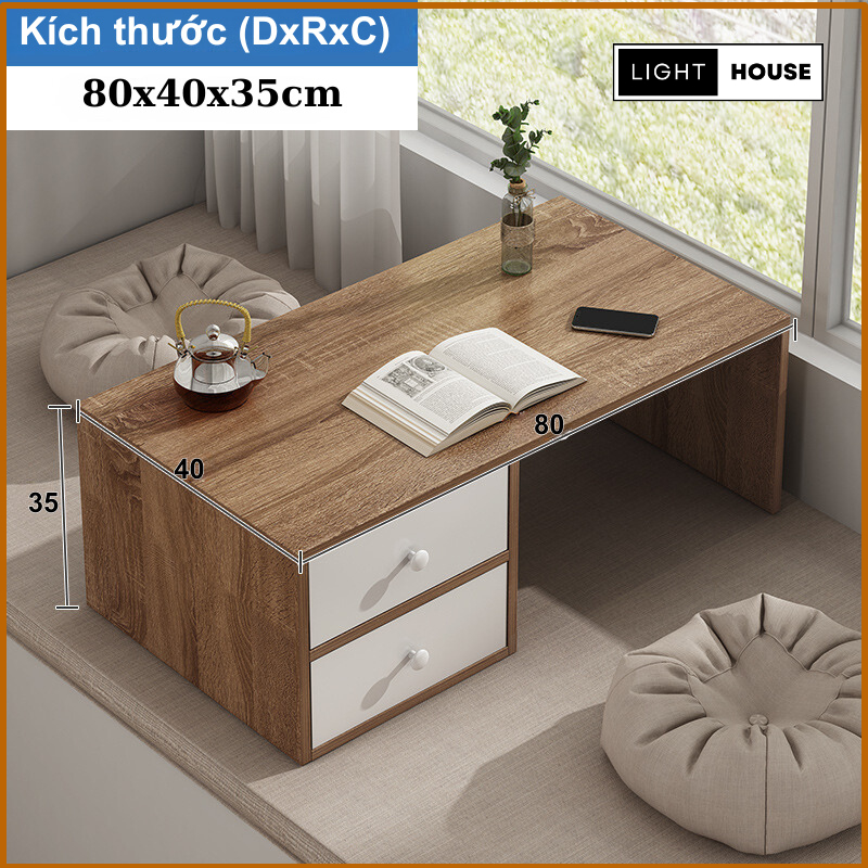 SHIP HỎA TỐC Bàn trang điểm bệt có ngăn kéo, bàn làm việc ngồi bệt đa năng gỗ MDF cao cấp | BigBuy360 - bigbuy360.vn