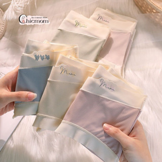 Quần lót bầu thun tăm lạnh cạp chéo Chicmom bigsize sau sinh tránh chạm vết mổ đáy kháng khuẩn