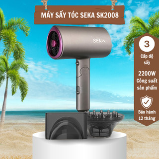 Máy sấy tóc gấp gọn cao cấp seka sk2008 sấy 2 chiều nóng lạnh, 3 chế độ sấy tặng loa sấy tạo kiểu tóc bh 12 tháng