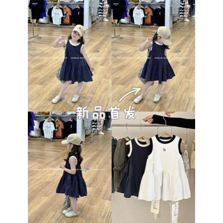 Váy trẻ em - đầm 3 lỗ cotton dáng xòe cho bé gái