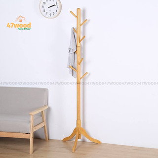 Cây treo đồ bằng gỗ lắp ráp cao 1m8 Hàng xuất khẩu Châu Âu, Hàn Quốc