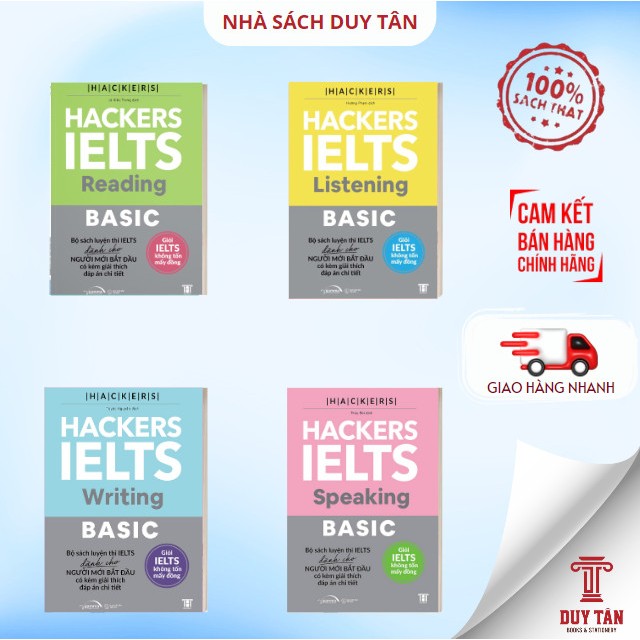 Sách - Hacker Ielts Basic ( Reading + Listening + Writing + Speaking ) - Alphabooks