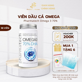 Viên dầu cá omega 3 Pharmatech Omega 3 70% DHA cho tốt tuệ trẻ em