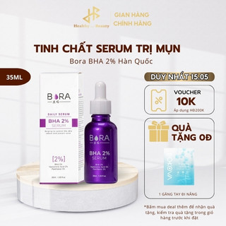 Serum giảm mụn Bora BHA 2%, hỗ trợ ngăn ngừa mụn đầu đen và se khít lỗ chân lông 30ml