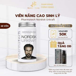 Viên uống hỗ trợ sinh lý nam Pharmatech Nordisk Urkraft bổ sung kẽm cho cơ thể lọ 68 viên