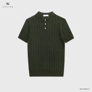 Áo polo len mongtoghi, họa tiết vân dọc, chất len dệt kim đẹp - Thương hiệu Noster APL72035