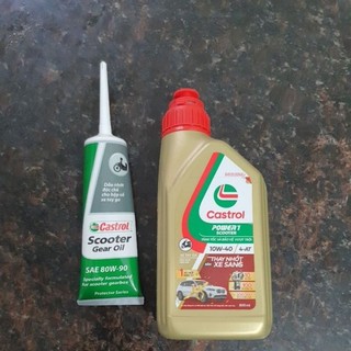 Combo dầu láp và dầu máy xe ga chính hãng Castrol