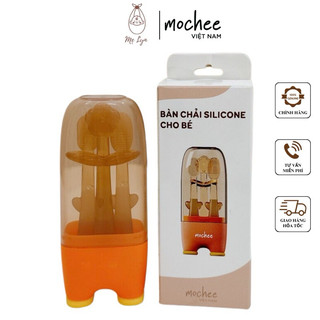 Mochee - gạc rơ silicone/ bàn chải đánh răng silicone mochee cho bé