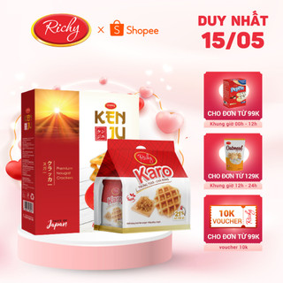 Combo Bánh Richy Kenju Hành Kem Dẻo 279g và Bánh Tươi Karo 156g