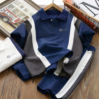 Đồ bộ bé trai size đại 55kg  áo polo cộc tay quần đùi chất thun cá sấu thoáng mát Quần áo trẻ em mùa hè POLO