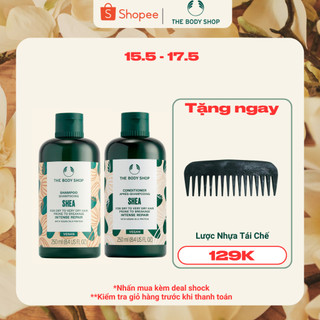 Combo Dầu Gội & Dầu Xả Bơ Hạt Mỡ The Body Shop 250ml