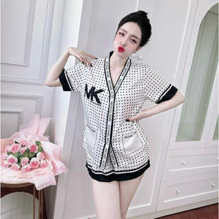 Đồ bộ lụa latin tay cộc quần đùi freesize set lụa latin thoáng mát LT 0003