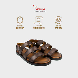 Dép Sandal Nam Da Bò Quai Ngang Cao Cấp Tomoyo TMS10502