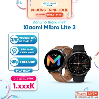 Đồng Hồ Thông Minh Xiaomi Mibro Lite 2 - Dây Da Xịn, Sử Dụng Chế Độ Cơ Bản Lên Tới 60 Ngày, BH 12 Tháng