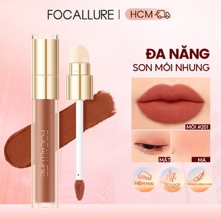  Son Kem Nhung Lì FOCALLURE Đầu Cọ Bọt Biển Nhẹ Thoáng Khí Sắc Tố Cao T Trong 1 Đa Dụng Lâu Trôi 2.5g 
