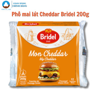 [Date 20.09.2024] Phô mai lát cheddar Bridel 200g hộp 12 miếng