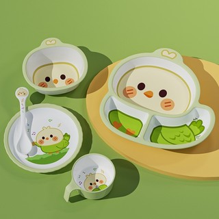 Bộ Khay Bát ăn dặm Hình Gà Honper cao cấp đáng yêu cho bé đồ dùng ăn dặm cho bé, chén khay ăn dặm