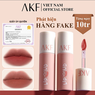 { AKF }Son lì mềm mịn như nhung-Son kem lì AKF chính hãng-Son môi lì lâu trôi chống nước, chống lem,matte lip gloss 3g