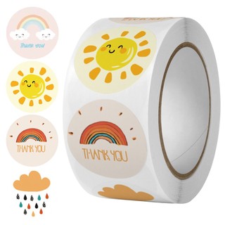  Cuộn 500 Sticker hình dán động vật nhân vật hoạt hình trang trí sổ tay vật dụng Sticker khen thưởng - Babybis 