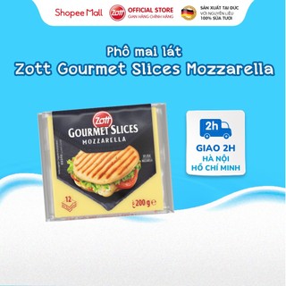  Phô mai lát Zott Gourmet Slices MOZZARELLA nhập Đức (200g/gói – 12 lát)