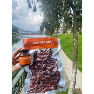 [LỢN XÉ SẴN] Thịt lợn gác bếp Thanh Hà gia truyền, heo gác bếp hun khói làm từ thịt tươi, đặc sản miền Bắc kèm chẳm chéo