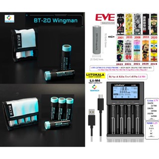 Phụ kiện Pin EVE Túi Đựng cell Pin 21700 | BT-20 WINGMAN PD 20W | Kodai-Industries | BT20 Wingman | Sạc Liitokala Lii-M4