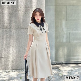 Đầm thiết kế phối cổ sen ngắn tay dáng xoè BEMINE MT8917