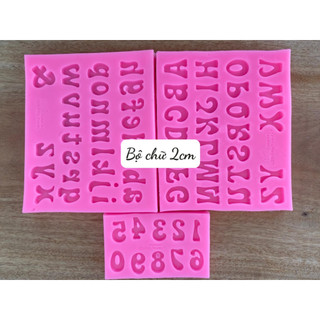 Khuôn silicon Bộ 3 khuôn chữ và số - R01 - Silicon Hồng Phát