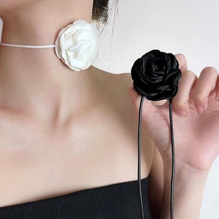 Vòng Cổ Choker Hoạ Tiết Hoa Hồng Dây Chuyền Thời Trang Hàn Quốc